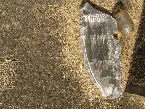 Joseph Francis MATTHEWS,  | husband father,  | died 3 Nov 1941 aged 51 years?;  | Murwillumbah Catholic Cemetery, New South Wales  | 