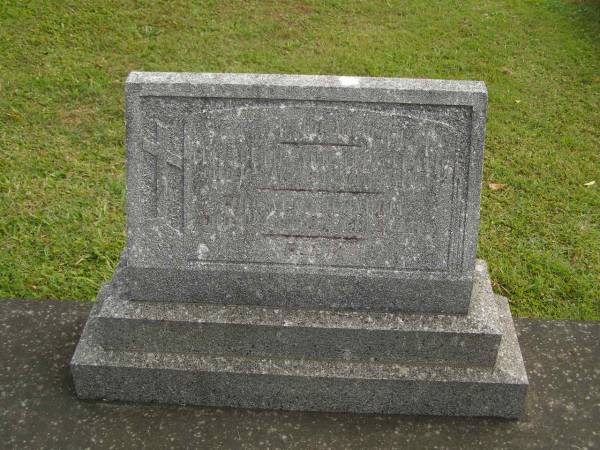 Elizabeth Ann FITZGERALD,  | died 16 Sept 1945 aged 97 years;  | Alfred PARKER,  | died 4 Sept 1936 aged 87 years;  | Murwillumbah Catholic Cemetery, New South Wales  | 