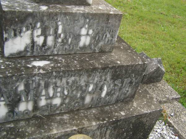 Eva Mary DINSEY,  | wife,  | died 23 Oct 1934 aged 42? years;  | Murwillumbah Catholic Cemetery, New South Wales  | 