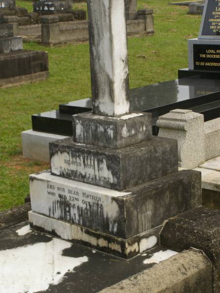 Elizabeth,  | wife of Samuel LESLIGHT,  | mother,  | died 22 Oct 1933 aged 58 years;  | Murwillumbah Catholic Cemetery, New South Wales  | 