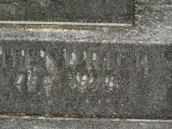 Minnie HENDRICK  | died 8 Dec 1948 aged 62 years;  | Murwillumbah Catholic Cemetery, New South Wales  | 