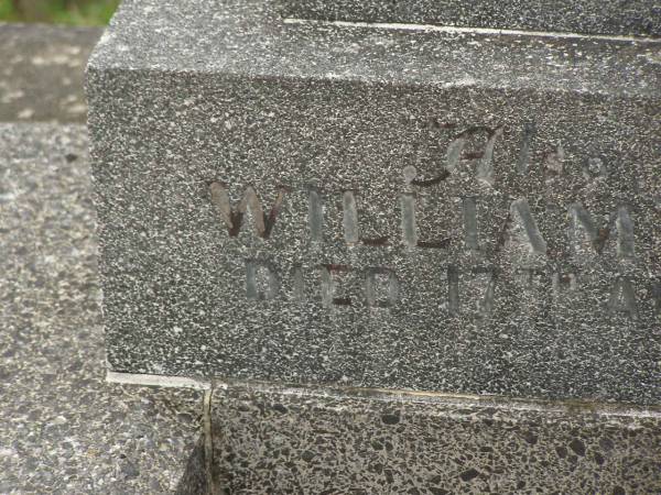 Catherine TAYLOR,  | wife mother,  | died 11? Nov 1949 aged 69 years;  | William Thomas TAYLOR,  | father,  | died 17 Aug 1951 aged 82 years;  | Murwillumbah Catholic Cemetery, New South Wales  | 