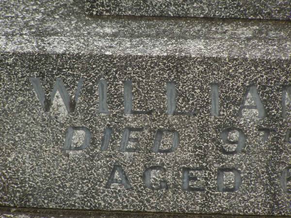 William HATTON,  | husband father,  | died 9 Feb 1948 aged 58 years;  | Catherine HATTON,  | mother,  | died 15 Nov 1958 aged 87 years;  | Murwillumbah Catholic Cemetery, New South Wales  | 