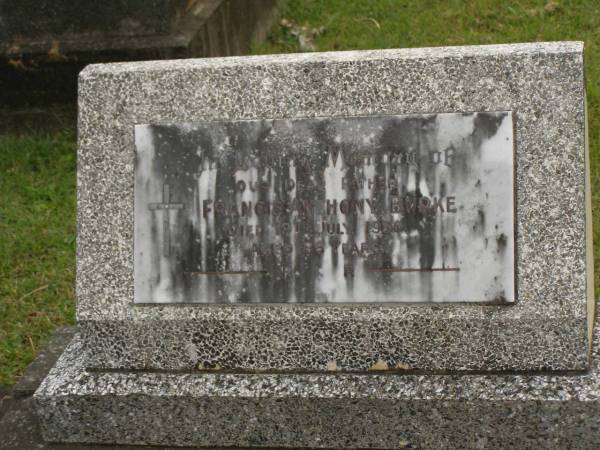 Francis Anthony BURKE,  | father,  | died 19 July 1950 aged 86 years;  | Murwillumbah Catholic Cemetery, New South Wales  | 