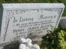 
Henry James ALCOCK,
husband father father-in-law grandfather,
died 20 June 1968 aged 55 years;
Murwillumbah Catholic Cemetery, New South Wales
