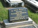 Elizabeth Josephine (Betty) FRANKS,
wife of Bert,
mother mother-in-law nana great-nana,
born 22 Sept 1917,
died 29 Dec 2005;
Murwillumbah Catholic Cemetery, New South Wales