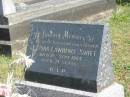 
John Lawrence SWIFT,
husband father,
died 21 Sept 1964 aged 74 years;
Murwillumbah Catholic Cemetery, New South Wales
