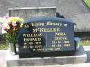 William Howard MCNELLEE,
16-03-1917 - 03-10-2005;
Nora Irene MCNELLEE,
29-12-1909 - 06-03-1963;
Murwillumbah Catholic Cemetery, New South Wales