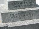 John CLIFFORD,
brother,
died 22 Oct? 1960 aged 68 years;
Murwillumbah Catholic Cemetery, New South Wales