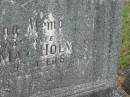 Ethel May HOLMES, wife, died 12 July 1960 aged 66 years; Murwillumbah Catholic Cemetery, New South Wales 