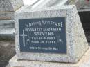 Margaret Elizabeth STEVENS, died 24-9-1997 aged 76 years; Murwillumbah Catholic Cemetery, New South Wales 