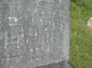 William WHITE,
died 12 Dec 1958 aged 76 years;
Murwillumbah Catholic Cemetery, New South Wales