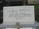 
Mary Amelia MCKIERNAN,
mother,
died 30 Sept 1972 aged 78 years;
Murwillumbah Catholic Cemetery, New South Wales
