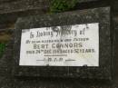 
Bert CONNORS,
husband father,
died 24 Dec 1963 aged 52 years;
Murwillumbah Catholic Cemetery, New South Wales
