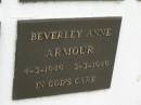 Beverley Anne ARMOUR,
4-3-1949 - 5-3-1949;
Murwillumbah Catholic Cemetery, New South Wales