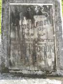 Christine COOK,
daughter,
died 8-3-60;
Murwillumbah Catholic Cemetery, New South Wales