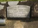 
Gerard Patrick,
son of P. &  M. MCCABE,
died 13 June 1949;
Murwillumbah Catholic Cemetery, New South Wales
