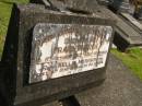 
Frank MERRION,
died 8 Oct 1942 aged 66 years;
Nellie MERRON,
died 4 June 1958 aged 84 years;
Murwillumbah Catholic Cemetery, New South Wales
