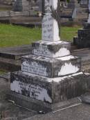 
Bridget SWEETNAM,
died 30 Dec 1936 aged 62 years;
Richard SWEETNAM,
died 13 March 1953 aged 93 years;
Murwillumbah Catholic Cemetery, New South Wales
