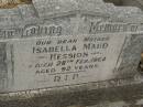 
Christopher Stephen HESSION,
husband father,
died 27 Jan 1944 aged 76 years;
Isabella Maud HESSION,
mother,
died 28 Feb 1964 aged 92 years;
Elsie Norah HESSION,
daughter of Steve & Bella HESSION,
died 29 Sept 1912 aged 20 years;
Murwillumbah Catholic Cemetery, New South Wales
