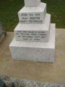 Patrick REYNOLDS,
died 4 July 1919 aged 59 years;
Mary Aloysius REYNOLDS,
died 28 Sept 1930 aged 65 years;
Martin Mary REYNOLDS,
killed in action Polygon Wood France 26 Sept 1917 aged 21 years;
Murwillumbah Catholic Cemetery, New South Wales