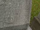 Annie May MILLS,
wife mother,
died 12 Feb 1959 aged 60 years;
Murwillumbah Catholic Cemetery, New South Wales