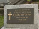 Bessie KINGSTON, wife mother, died 20 June 1950 aged 58 years; Murwillumbah Catholic Cemetery, New South Wales 