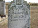 
Elizabeth RUNCE
born: Brauer
Died: 1 Jan 1891
aged 23 yrs

Mutdapilly general cemetery, Boonah Shire
