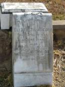 Elizabeth ALCORN 17 Apr 1892 42 yrs  John ALCORN 19 Sep 1917 84 yrs  Mutdapilly general cemetery, Boonah Shire 