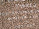 Elizabeth Jane TWEED,
died 29 March 1935 aged 64 years;
Nikenbah Aalborg Danish Cemetery, Hervey Bay