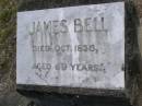 James BELL, died Oct 1935 aged 69 years; Nikenbah Aalborg Danish Cemetery, Hervey Bay 