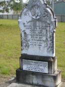 Jacob RASMUSSEN, died 8 Nov 1912 aged 58 years, husband father; K.M. RASMUSSEN, died 7 Feb 1935 aged 67 years, wife; P. RASMUSSEN, kill in action in France 10 June 1917 aged 29 years, son; Nikenbah Aalborg Danish Cemetery, Hervey Bay 