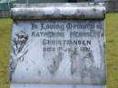 Katherine Henrietta CHRISTIANSEN, died 1 July 1931; Nikenbah Aalborg Danish Cemetery, Hervey Bay 