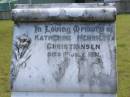 Katherine Henrietta CHRISTIANSEN,
died 1 July 1931;
Nikenbah Aalborg Danish Cemetery, Hervey Bay