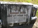 Robert WOOD,
died 4 March 1931;
Nikenbah Aalborg Danish Cemetery, Hervey Bay