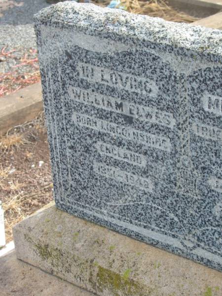 William ELWES,  | born Lincolnshire England 1851,  | died 1942,  | friend of JACKSON family;  | Nobby cemetery, Clifton Shire  |   | 