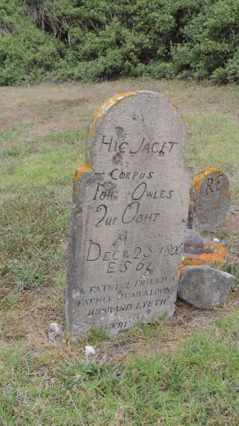 John OWLES  | d: 23 Dec 1805, aged 61  |   | Norfolk Island Cemetery  | 