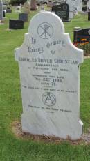 
Charles Driver CHRISTIAN
d: 22 Oct 1906, aged 77

Norfolk Island Cemetery

