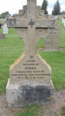 
Dinah (QUINTAL)
wife of John QUINTAL (senior)
d: 9 May 1881 aged 56

Norfolk Island Cemetery
