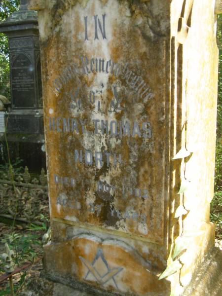 Henry Thomas NORTH,  | died 1 Nov 1902 aged 37 years;  | North Tumbulgum cemetery, New South Wales  | 