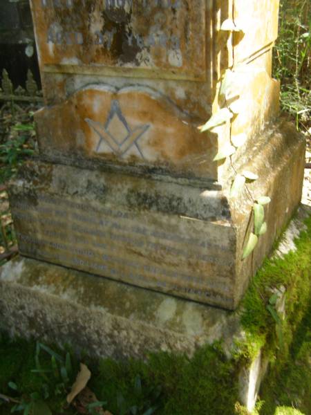 Henry Thomas NORTH,  | died 1 Nov 1902 aged 37 years;  | North Tumbulgum cemetery, New South Wales  | 