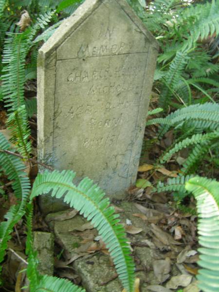 Charls Henry NICHOLS,  | born 8-11-31,  | died aged 10 hours;  | North Tumbulgum cemetery, New South Wales  |   | 