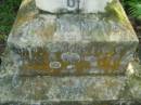 Daniel MAYE,
killed in action France 5 Oct 1917 aged 29 years;
Bernard MAYE,
died 23 Jan 1919 aged 14 years;
Patrick John MAYE,
father,
died 11 Nov 1920 aged 57 years;
Thomas Patrick MAYE,
died 26 July 1912 aged 37? years;
North Tumbulgum cemetery, New South Wales