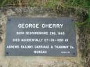 
Nundah  German Station Cemetery:
George Cherry
