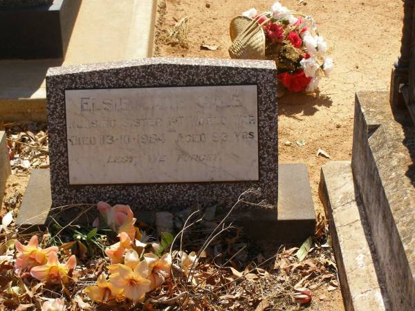 Elsie GALE,  | Cemetery,  | Nyngan, New South Wales  | 