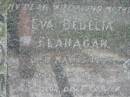 Eva Bedelia FLANAGAN, wife mother, died 15 May 1935 aged 58 years; Joseph FLANAGAN, father, died 27 Oct 1960 aged 84 years; St James Catholic Cemetery, Palen Creek, Beaudesert Shire 