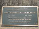 parents grandparents great-grandparents; Jack MOLONEY, 1908 - 1989; Ellen MOLONEY, 1910 - 1989; died car accident at Tamrookum 28 Aug 1989; St James Catholic Cemetery, Palen Creek, Beaudesert Shire 