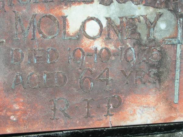 Michael Joseph MOLONEY, father,  | died 19-10-1975 aged 64 years;  | St James Catholic Cemetery, Palen Creek, Beaudesert Shire  | 