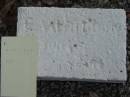 
E. WATSON?, 10??;
Peachester Cemetery, Caloundra City
