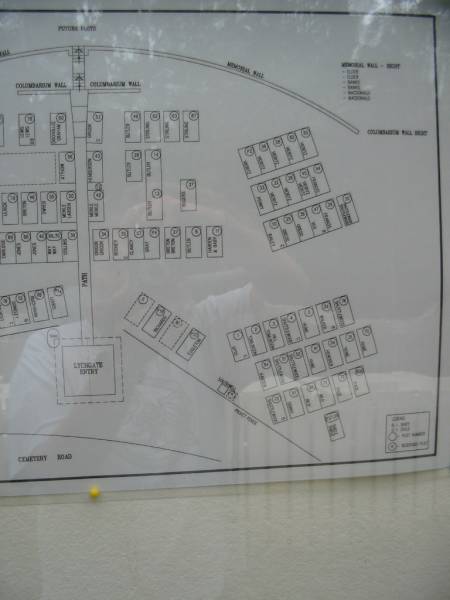 Layout and section map  | Peachester Cemetery, Caloundra City  | 